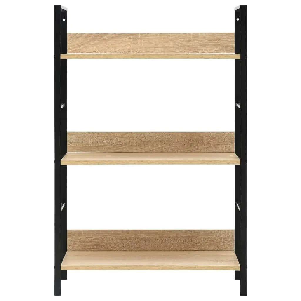 3-Layer Book Shelf Oak 60x27.6x90.5 cm Engineered Wood 288219