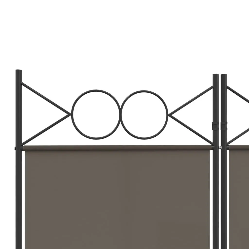 3-Panel Room Divider Anthracite 120x200 cm Fabric 350148