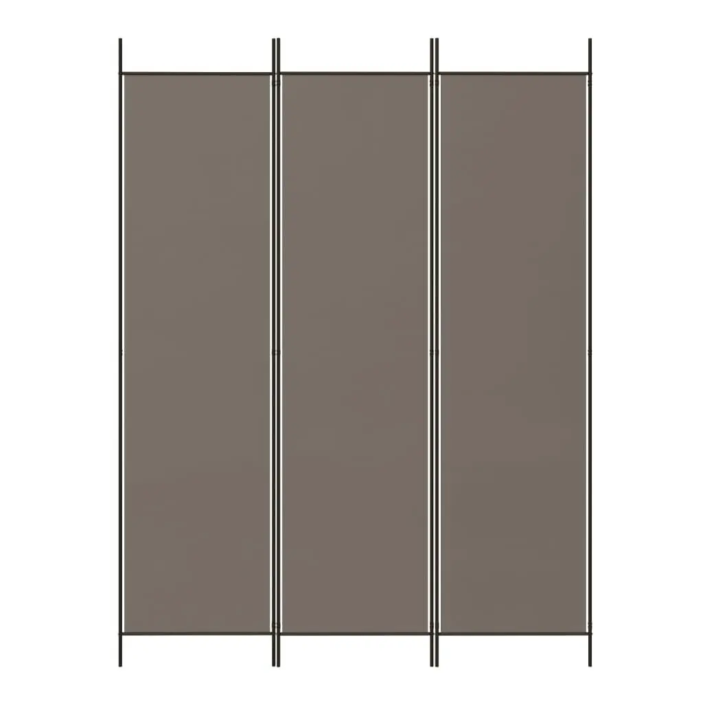 3-Panel Room Divider Anthracite 150x200 cm Fabric 350180