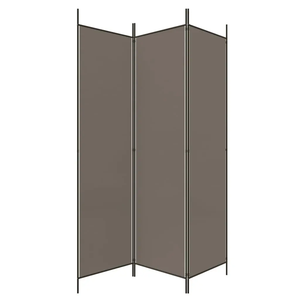 3-Panel Room Divider Anthracite 150x200 cm Fabric 350180