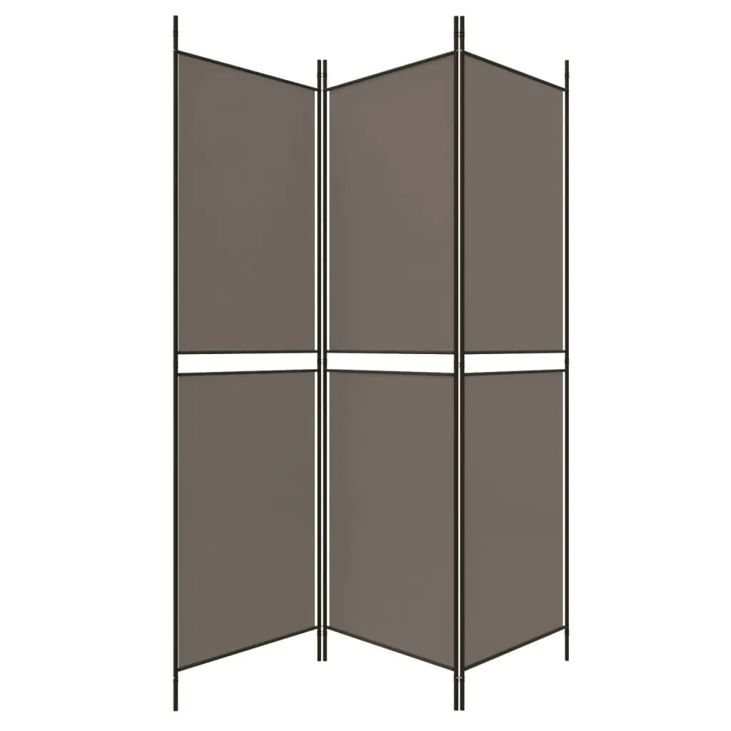 3-Panel Room Divider Anthracite 150x200 cm Fabric 350228