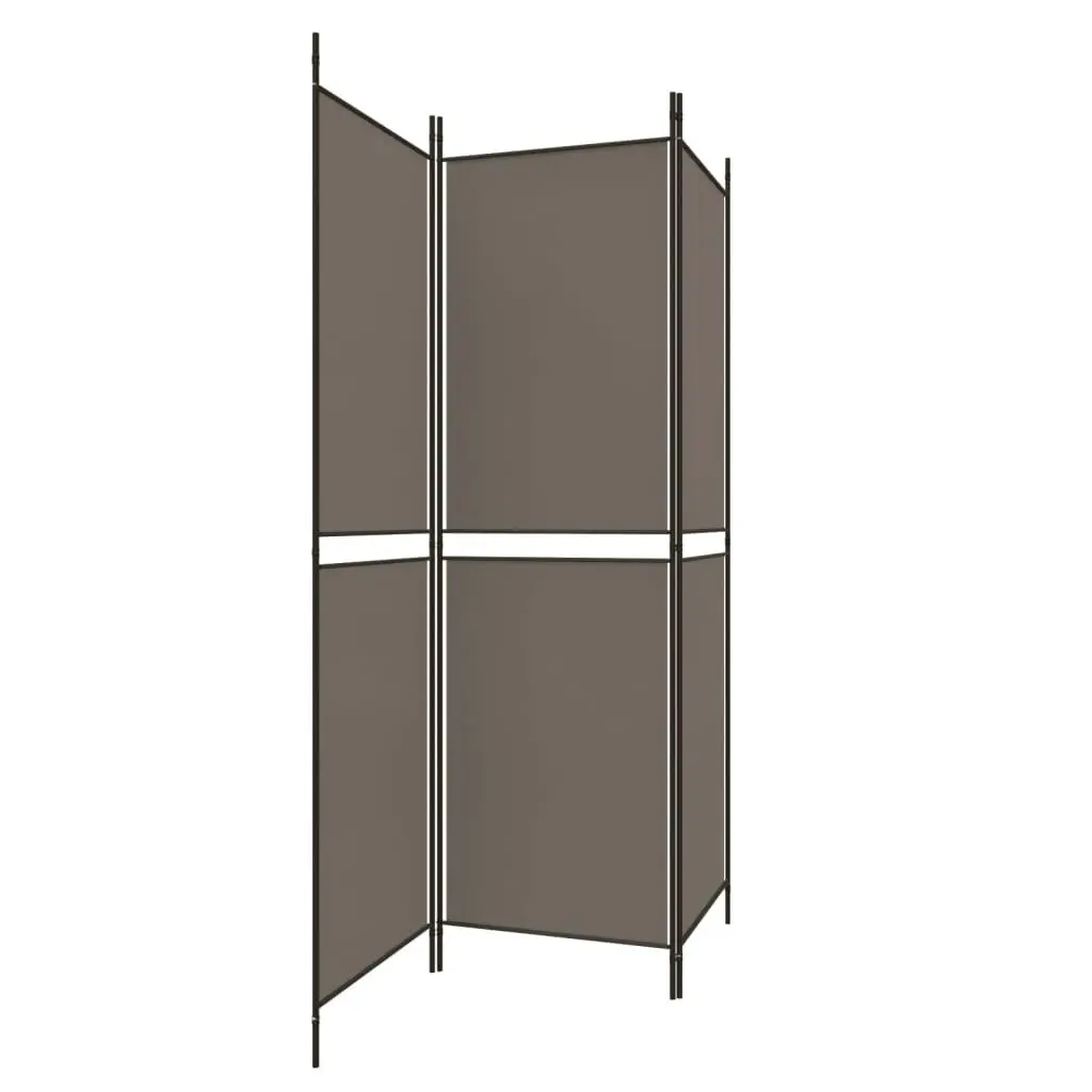 3-Panel Room Divider Anthracite 150x200 cm Fabric 350228