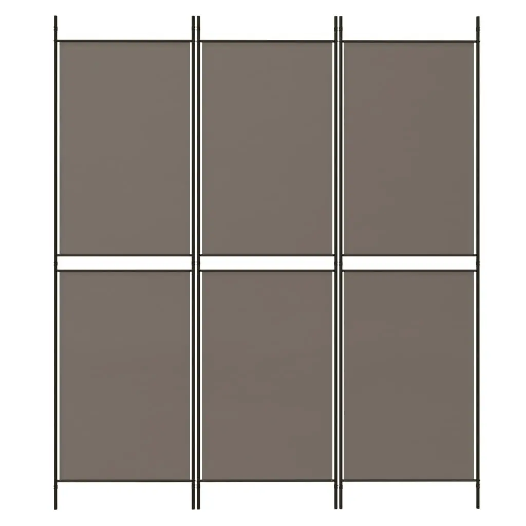 3-Panel Room Divider Anthracite 150x200 cm Fabric 350228