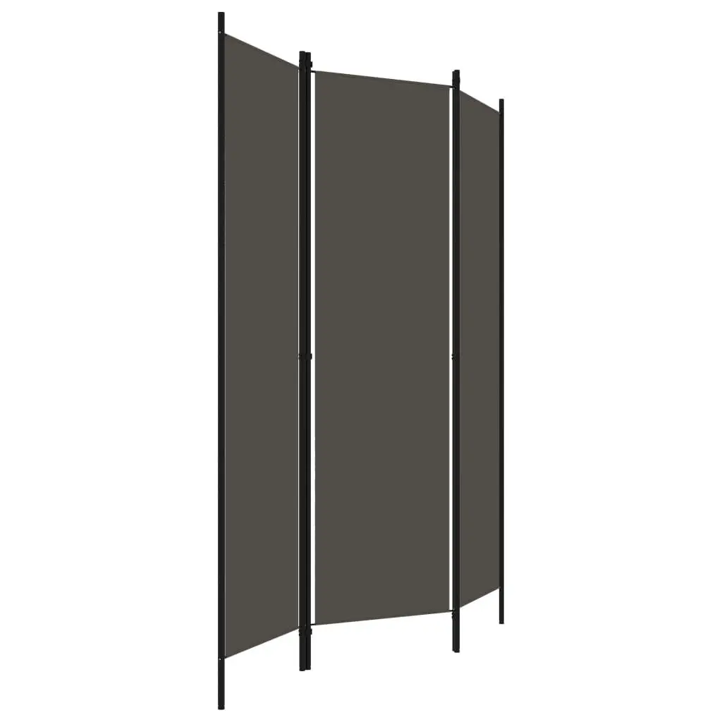 3-Panel Room Divider Anthracite 150x180 cm 320717