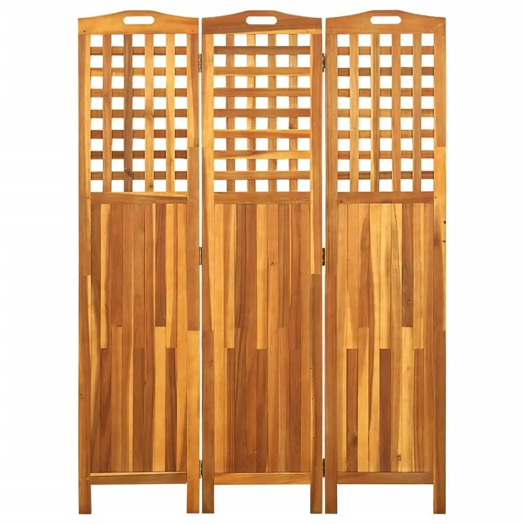 3-Panel Room Divider 121x2x170 cm Solid Acacia Wood 311878