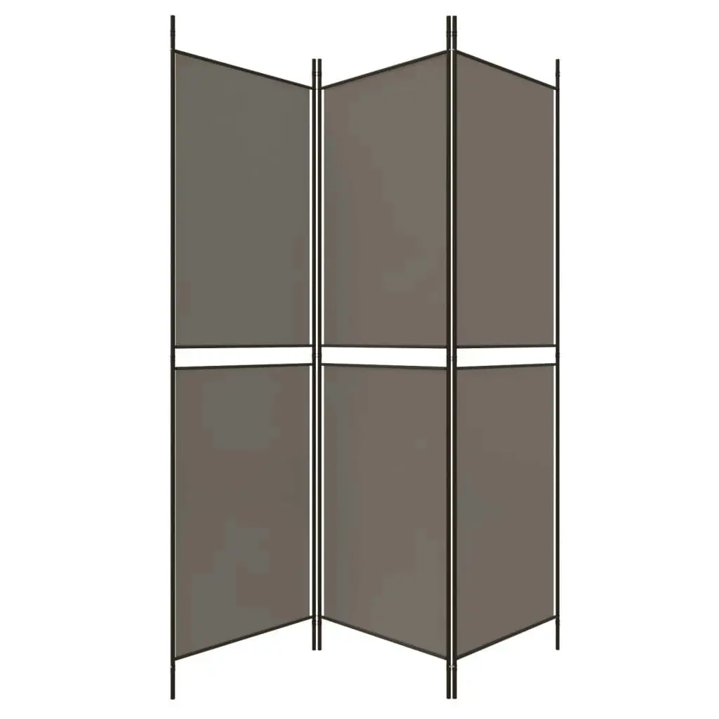 3-Panel Room Divider Anthracite 150x180 cm Fabric 350212