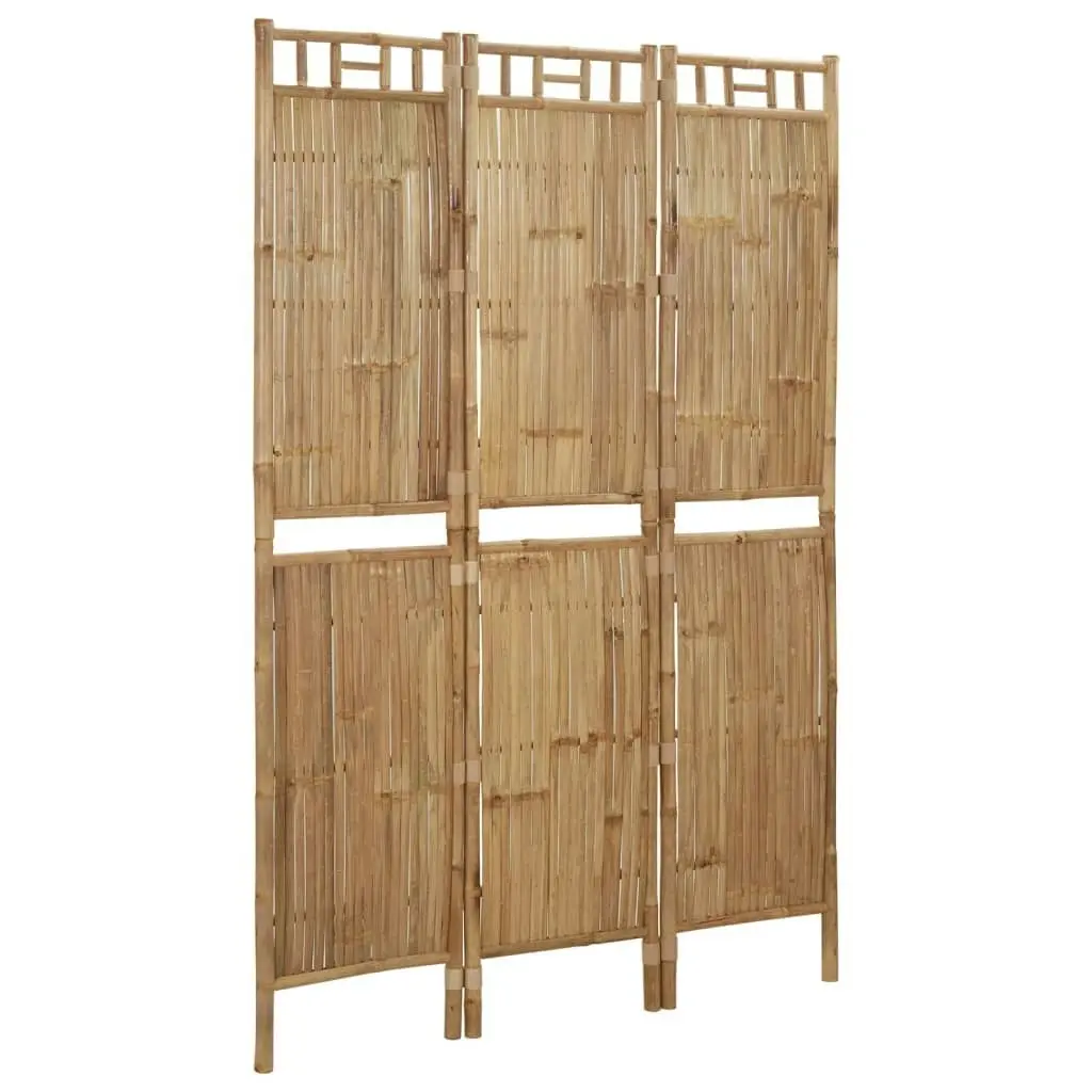 3-Panel Room Divider Bamboo 120x180 cm 341748