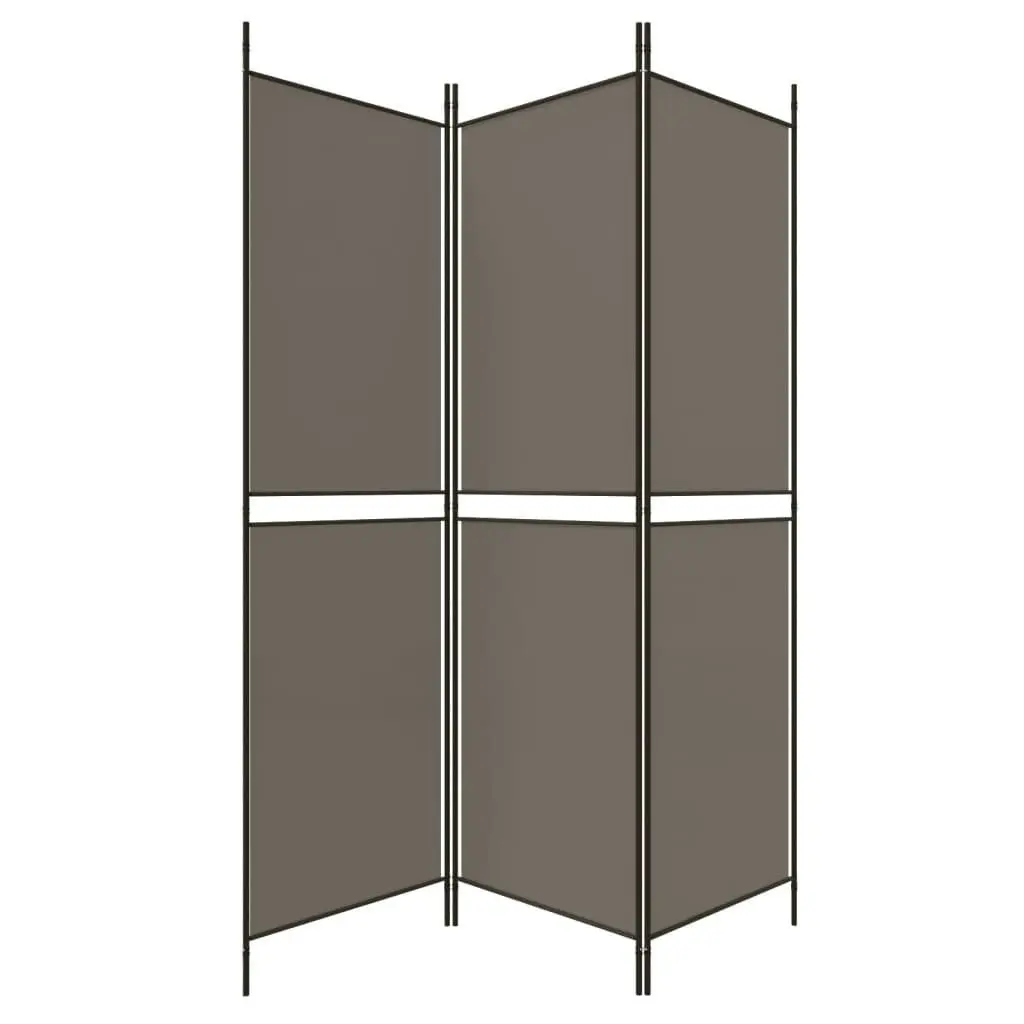 3-Panel Room Divider Anthracite 150x220 cm Fabric 350244