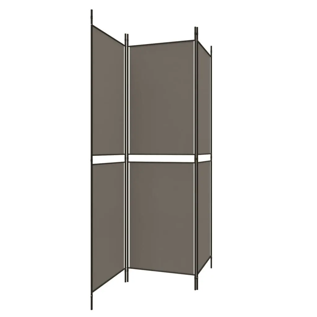 3-Panel Room Divider Anthracite 150x220 cm Fabric 350244