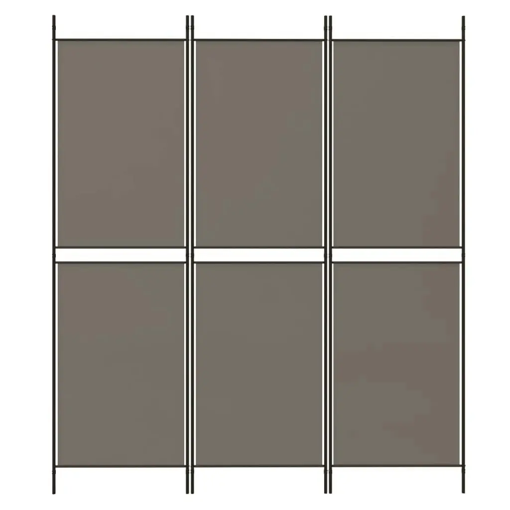 3-Panel Room Divider Anthracite 150x220 cm Fabric 350244