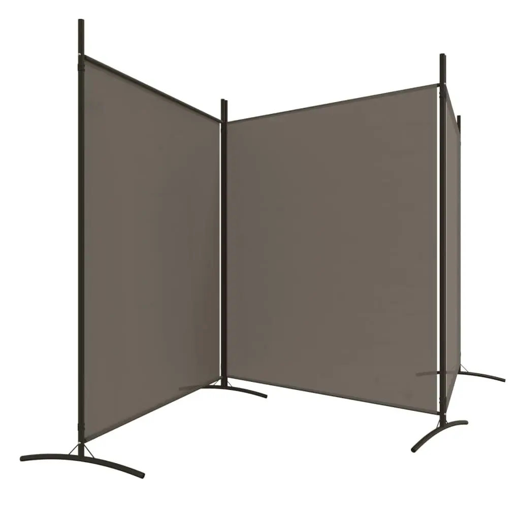 3-Panel Room Divider Anthracite 525x180 cm Fabric 350280