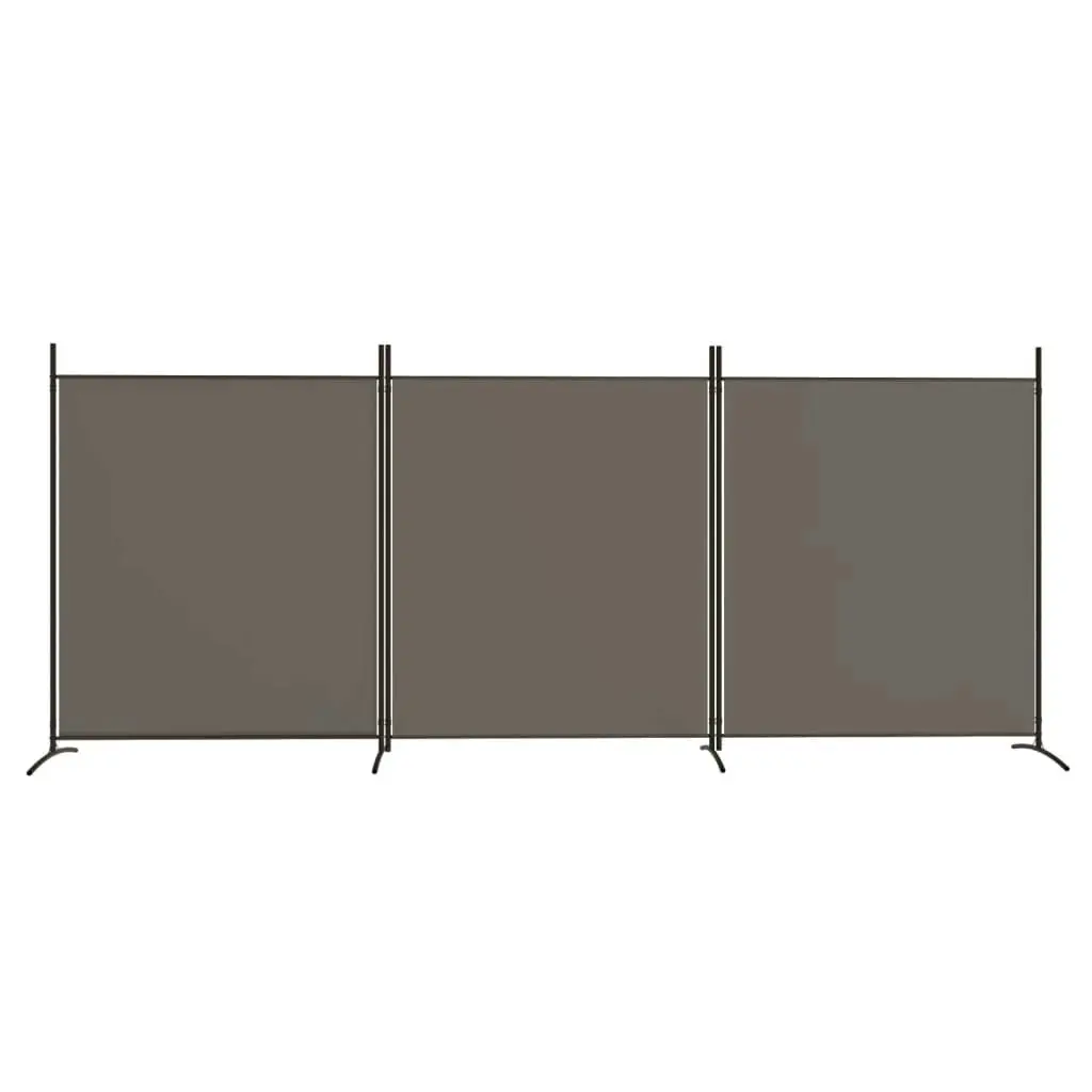 3-Panel Room Divider Anthracite 525x180 cm Fabric 350280