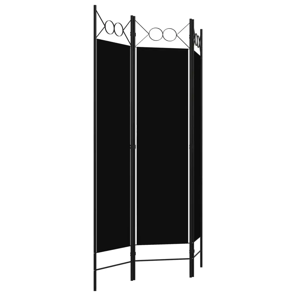 3-Panel Room Divider Black 120x180 cm 320702