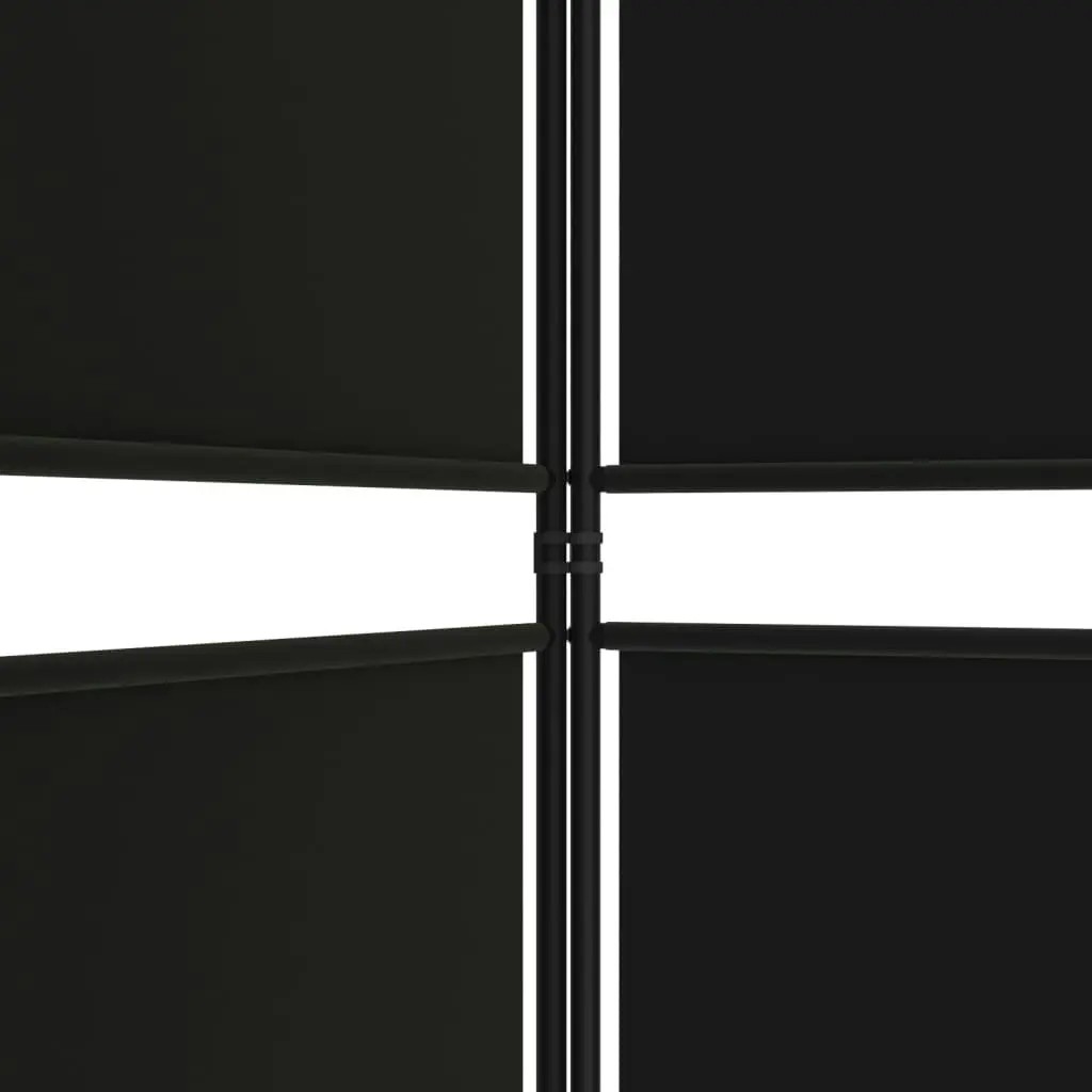 3-Panel Room Divider Black 150x220 cm Fabric 350245