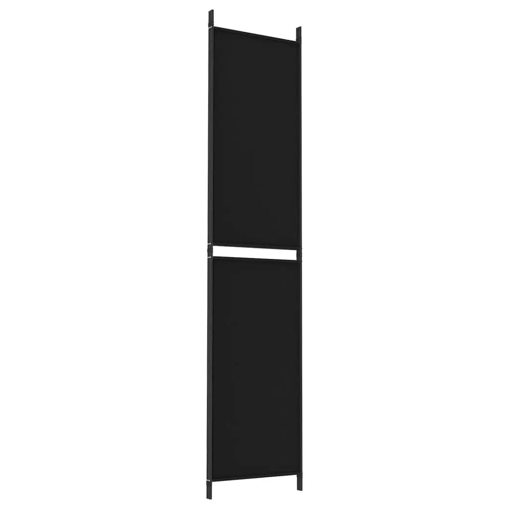 3-Panel Room Divider Black 150x220 cm Fabric 350245