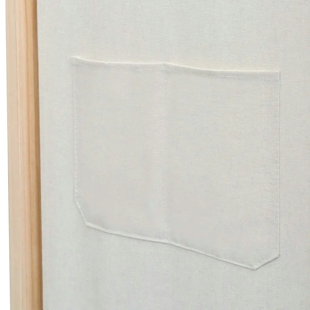 3-Panel Room Divider Cream 120x170x4 cm Fabric 42975