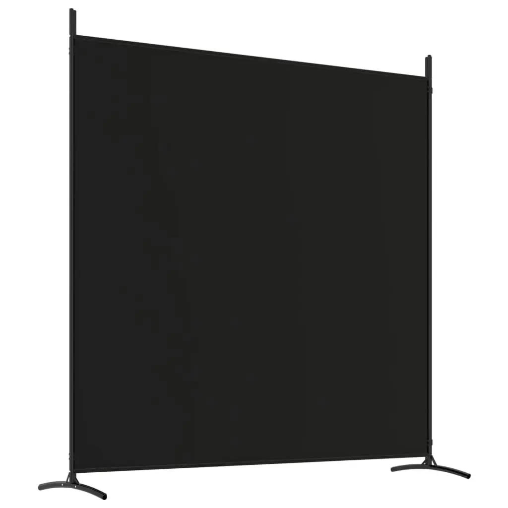 3-Panel Room Divider Black 525x180 cm Fabric 350281