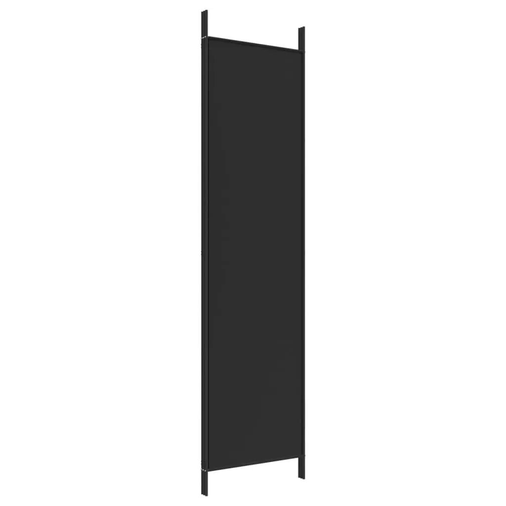 3-Panel Room Divider Black 150x200 cm Fabric 350181