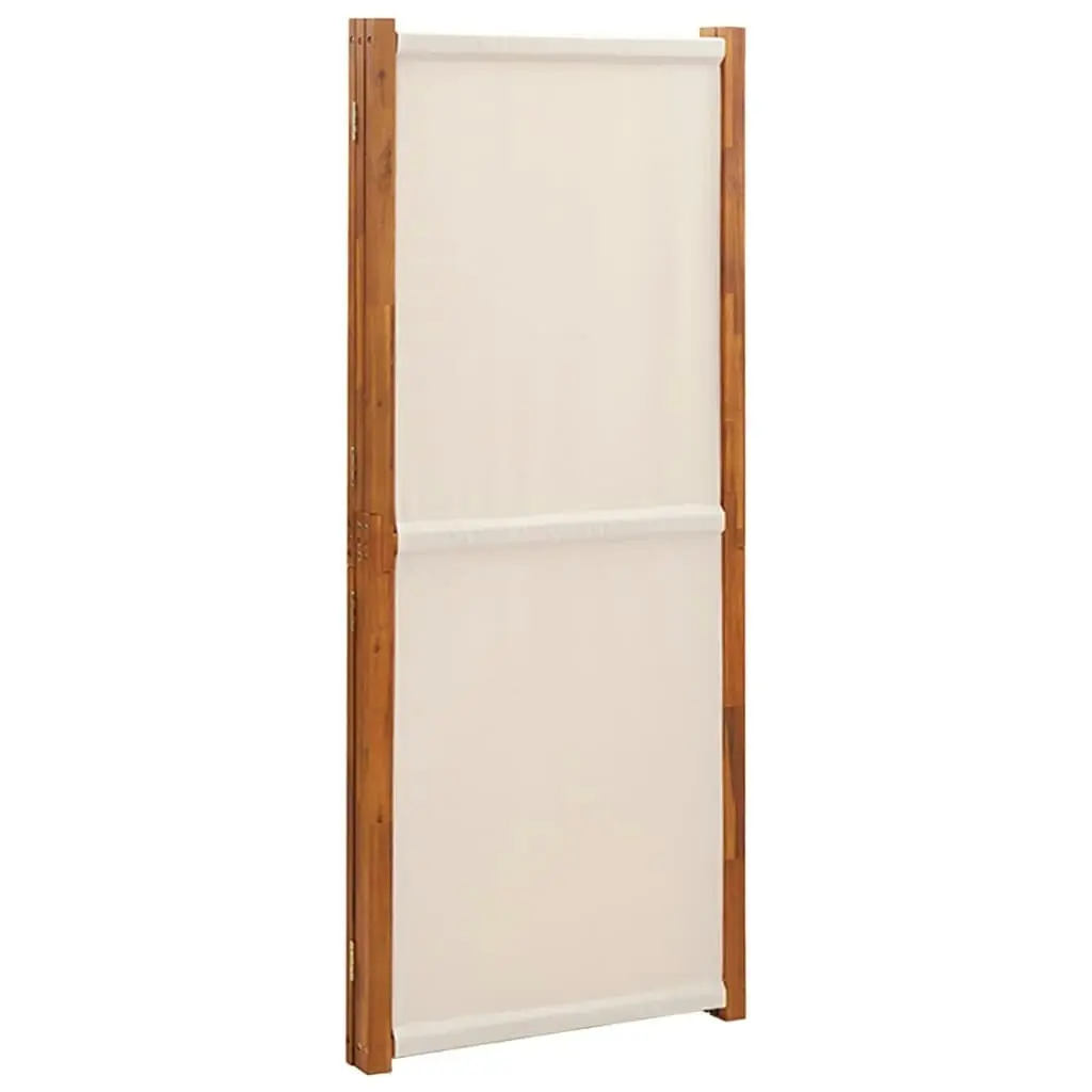 3-Panel Room Divider Cream White 210x180 cm 319183