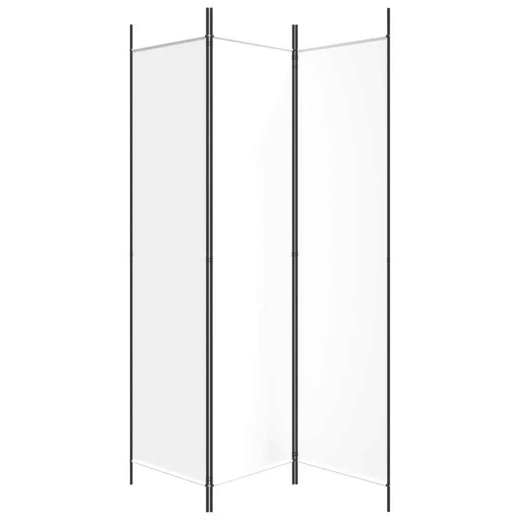 3-Panel Room Divider White 150x200 cm Fabric 350178