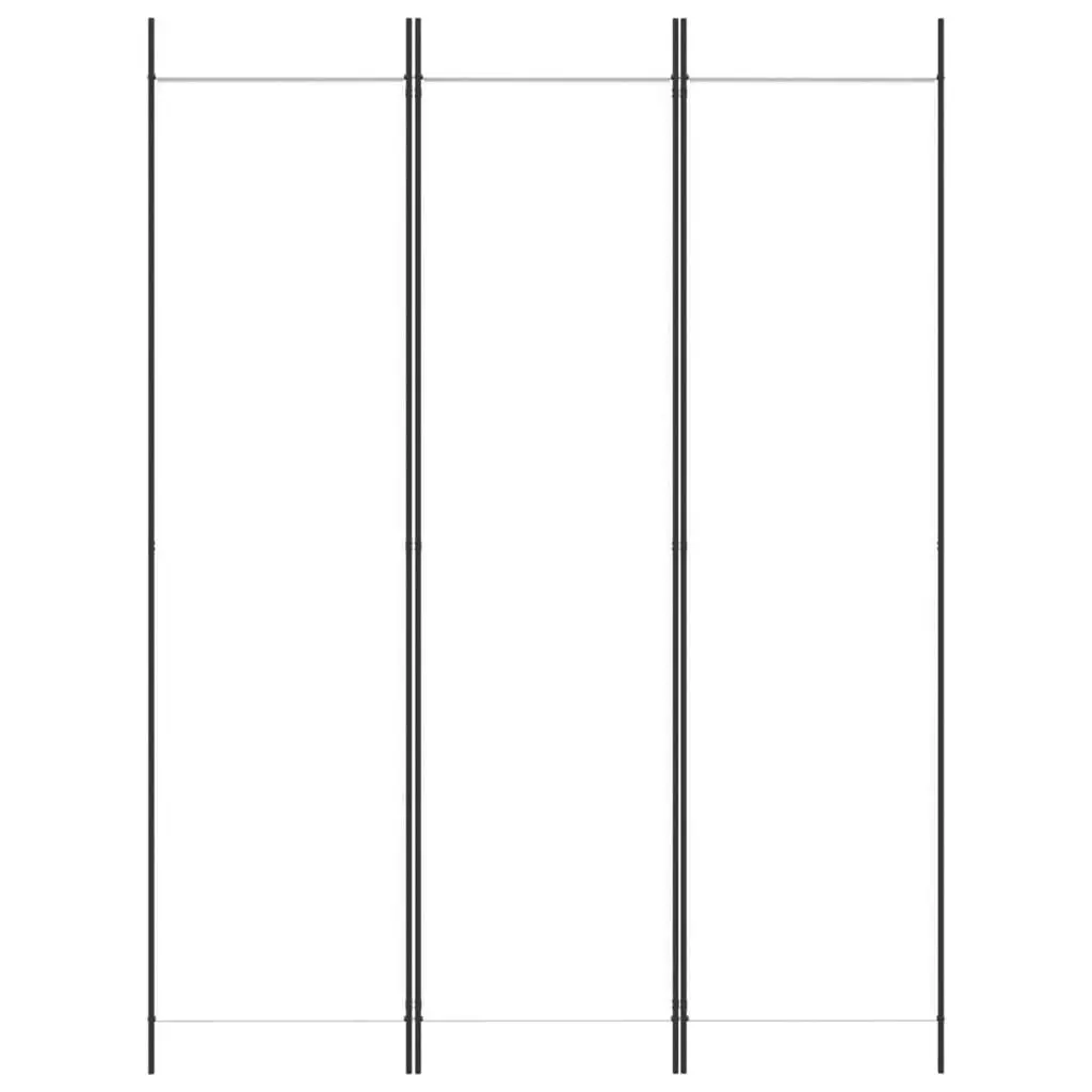 3-Panel Room Divider White 150x200 cm Fabric 350178