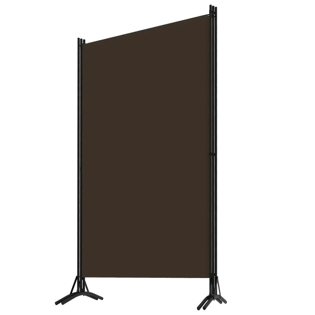 3-Panel Room Divider Brown 260x180 cm Fabric 320732