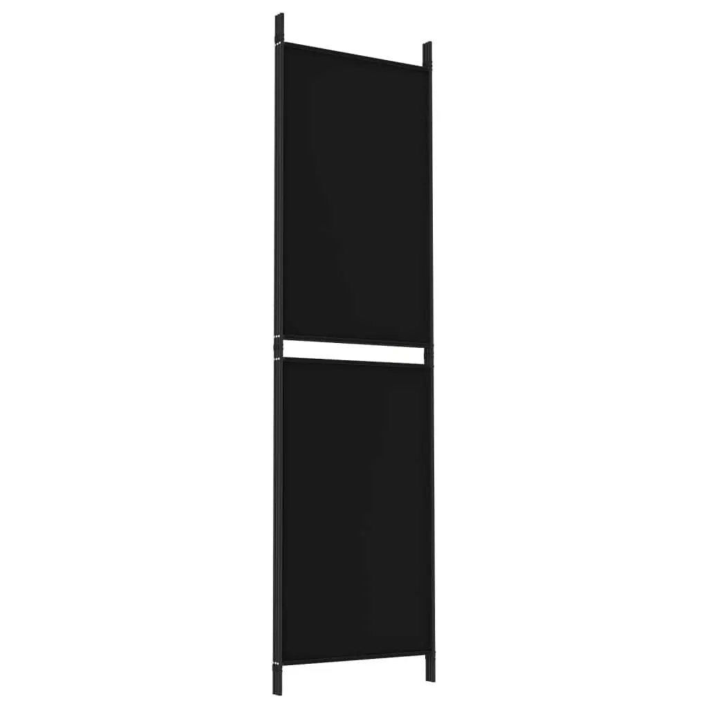 3-Panel Room Divider Black 150x180 cm Fabric 350213