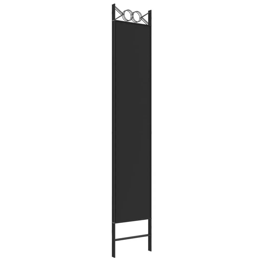 3-Panel Room Divider Black 120x220 cm Fabric 350165