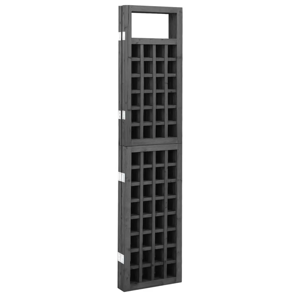 3-Panel Room Divider/Trellis Solid Fir Wood Black 121x180 cm 316482