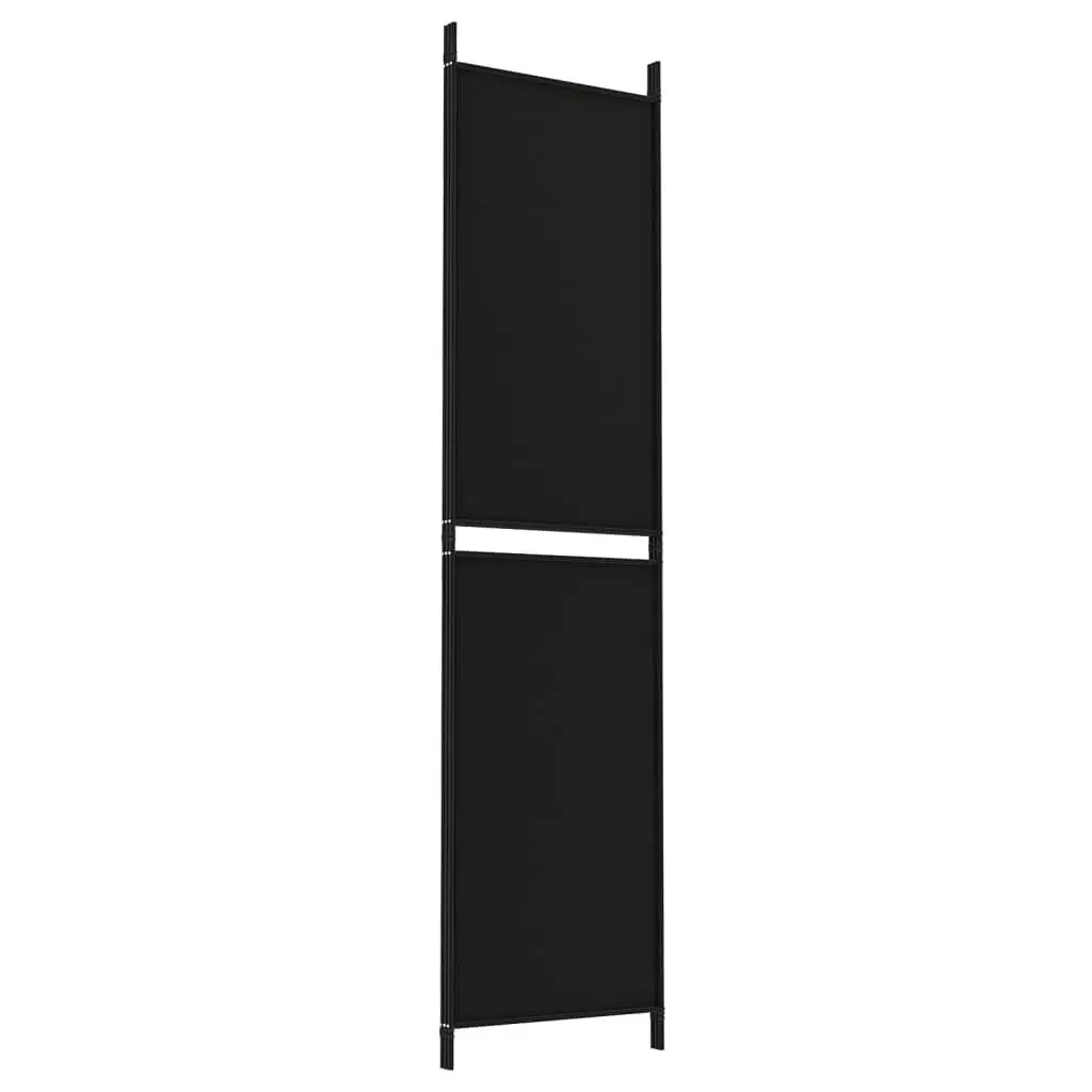 3-Panel Room Divider Black 150x200 cm Fabric 350229