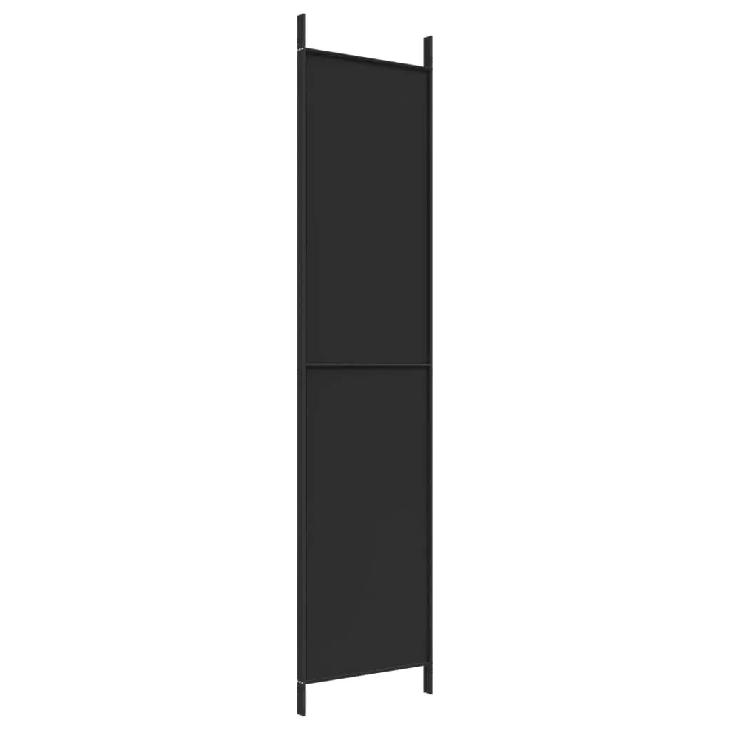 3-Panel Room Divider Black 150x220 cm Fabric 350197