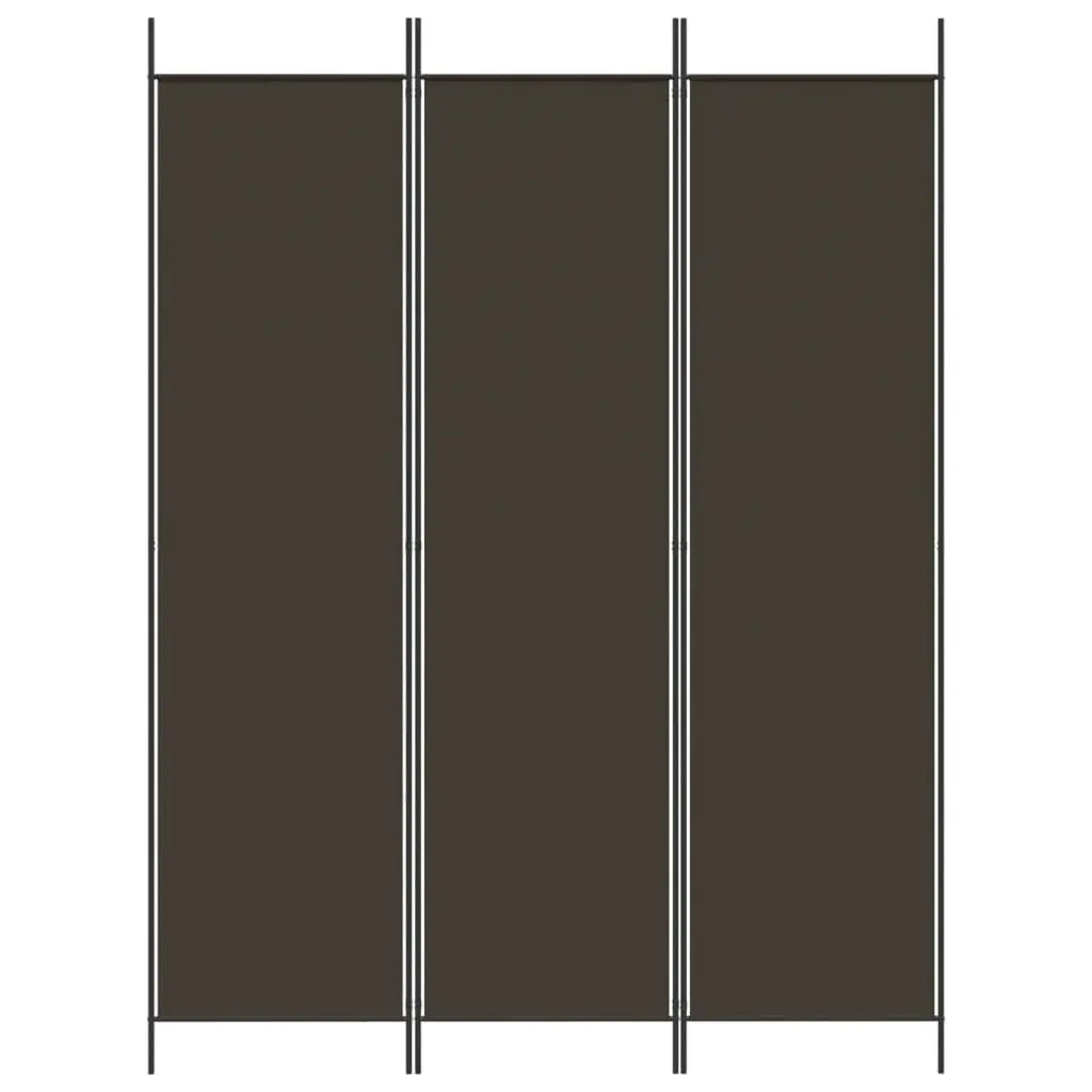 3-Panel Room Divider Brown 150x200 cm Fabric 350179