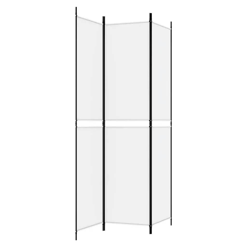 3-Panel Room Divider White 150x220 cm Fabric 350242