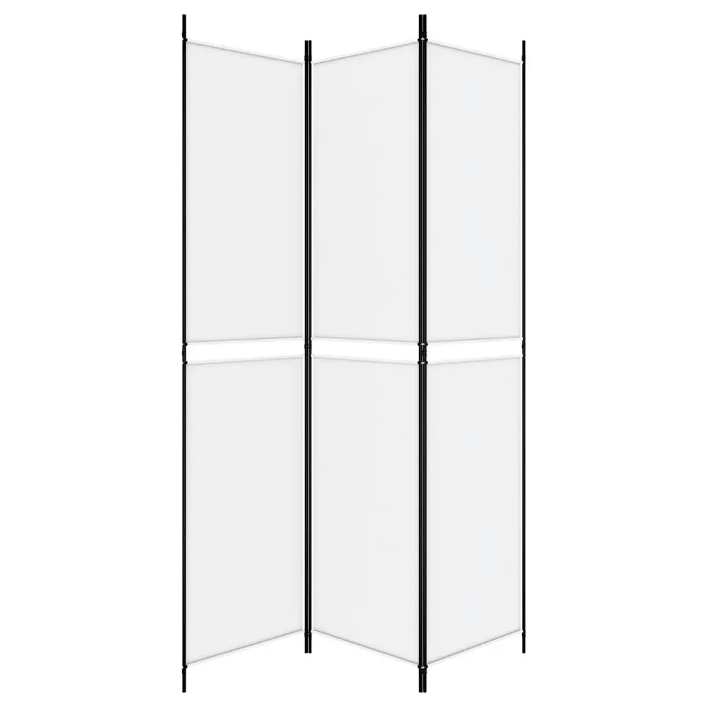 3-Panel Room Divider White 150x220 cm Fabric 350242