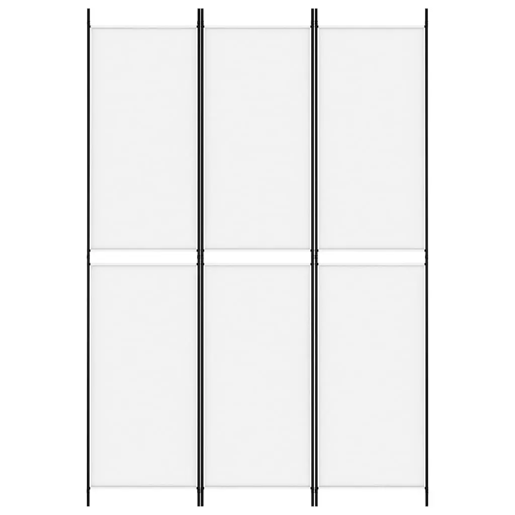 3-Panel Room Divider White 150x220 cm Fabric 350242