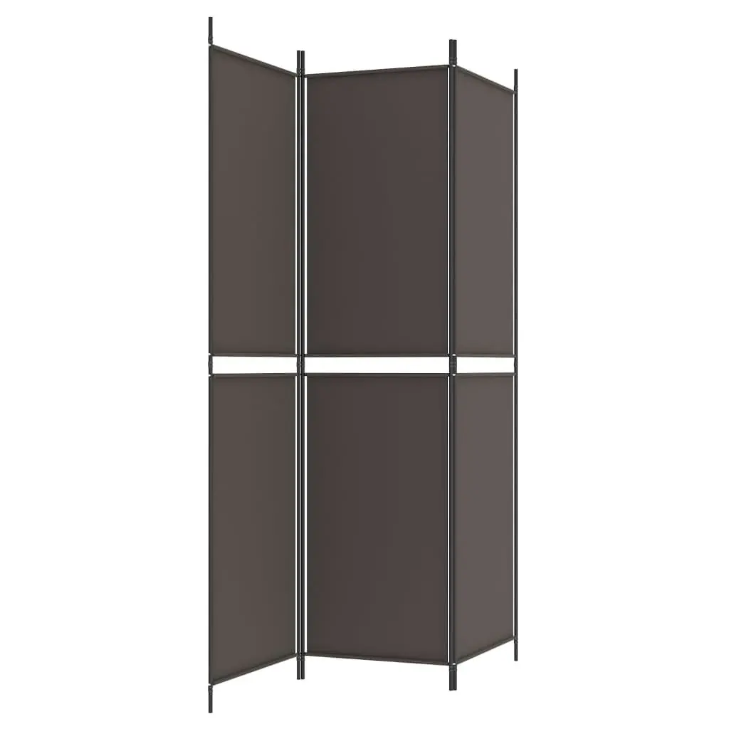 3-Panel Room Divider Brown 150x200 cm Fabric 350227