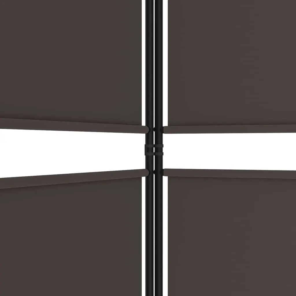 3-Panel Room Divider Brown 150x200 cm Fabric 350227