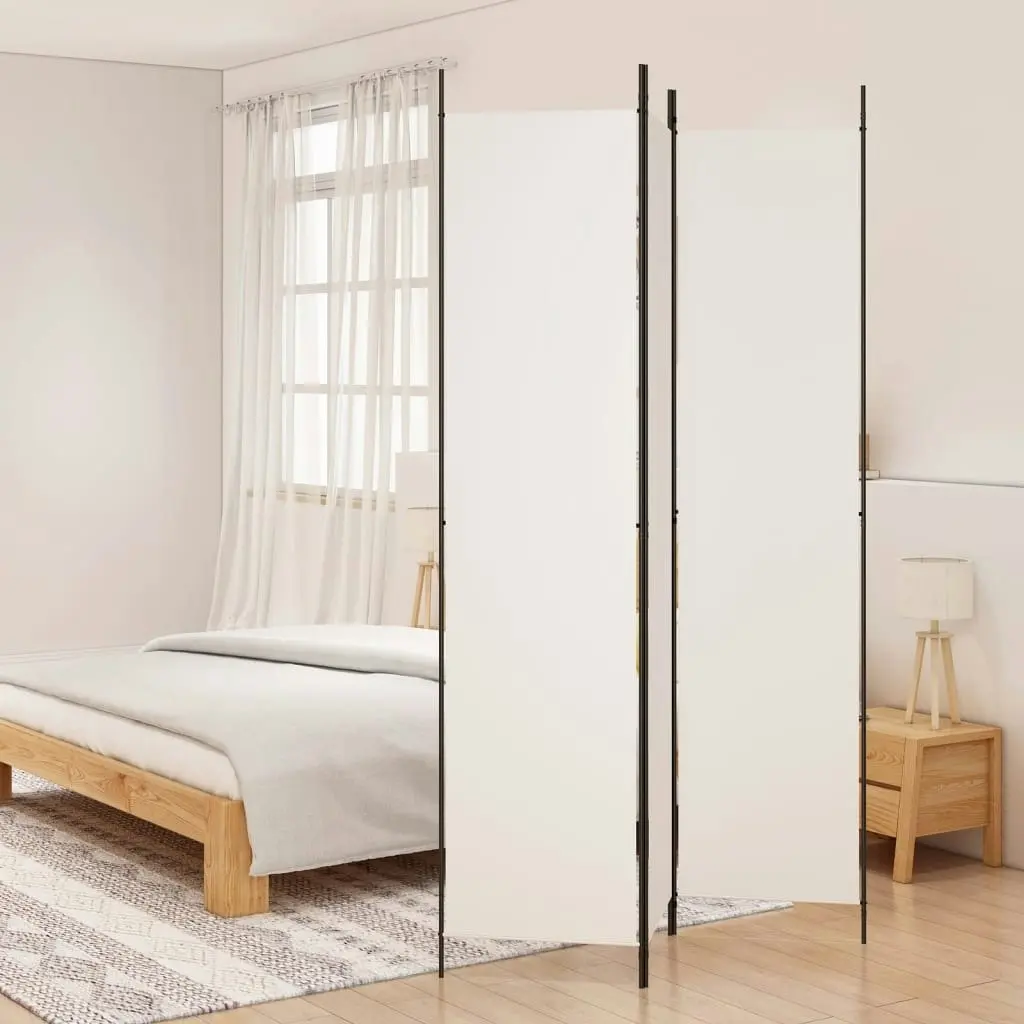 3-Panel Room Divider White 150x220 cm Fabric 350194