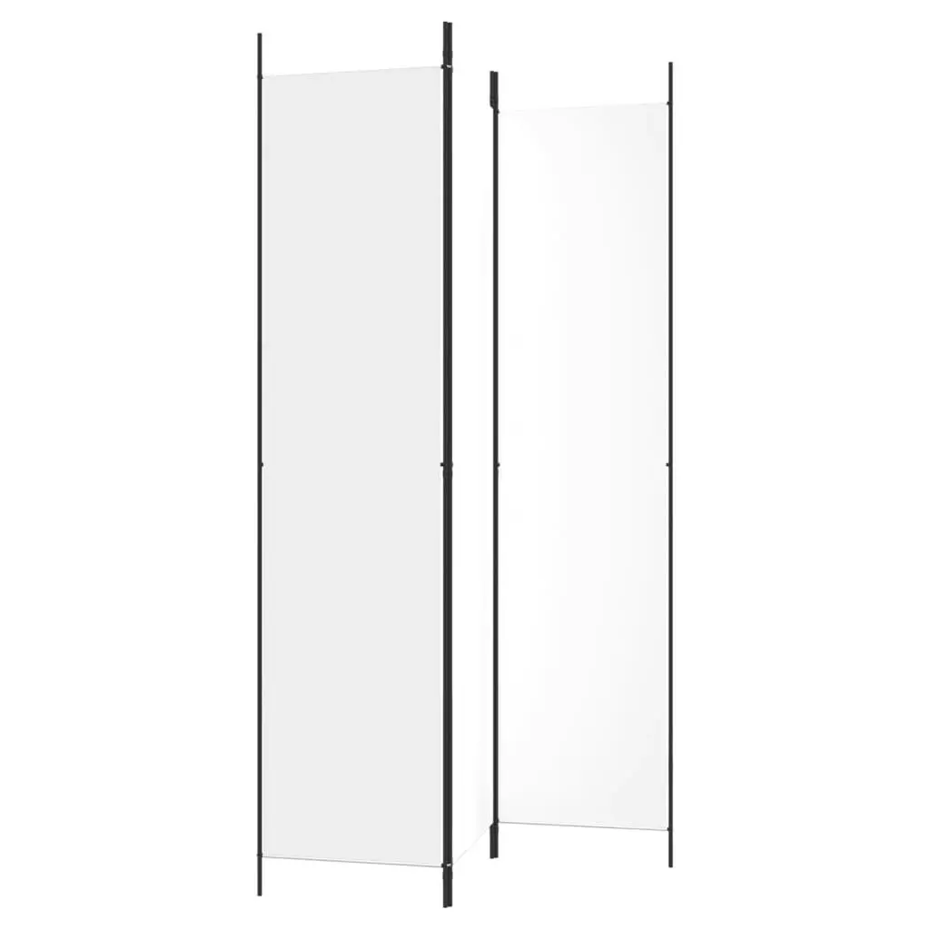 3-Panel Room Divider White 150x220 cm Fabric 350194