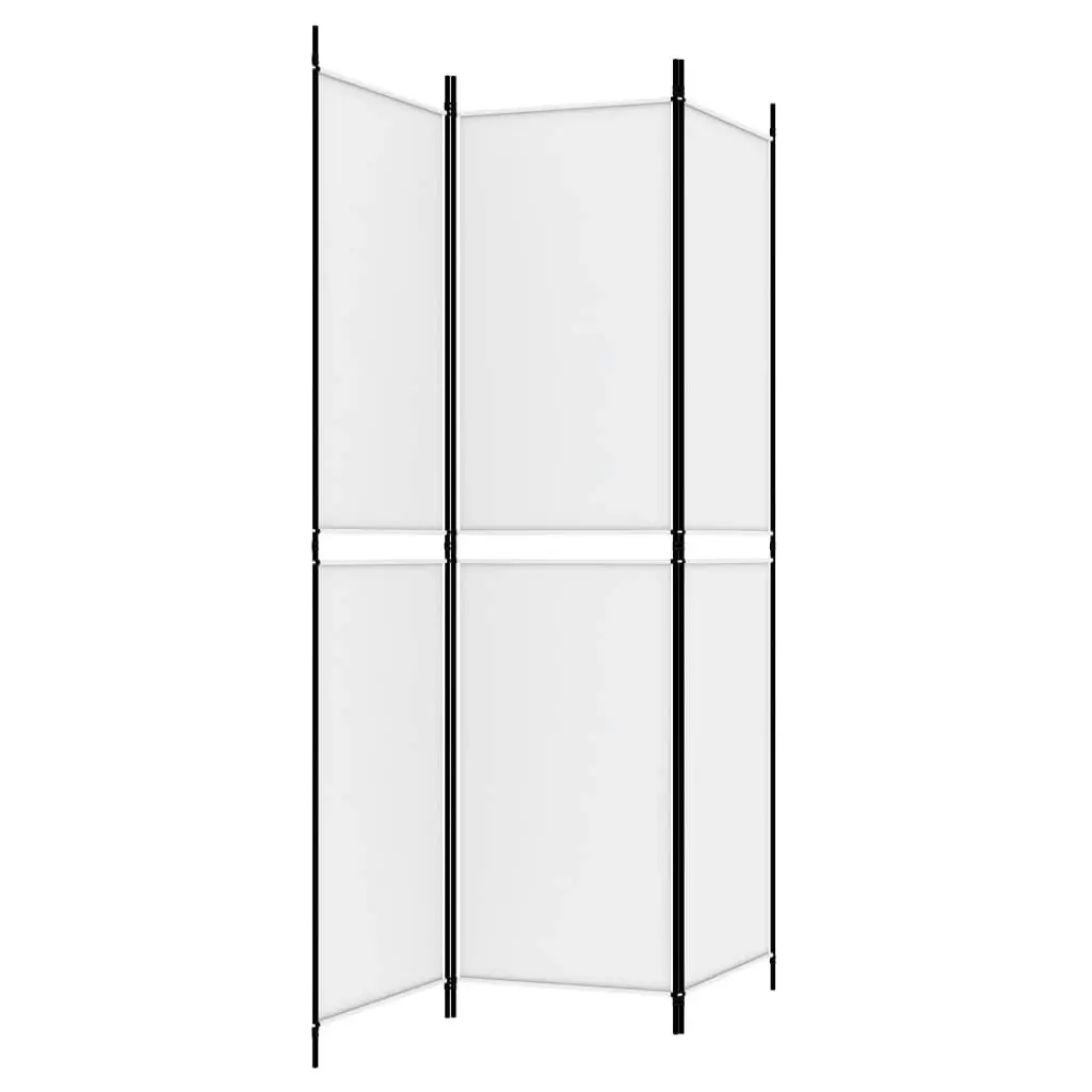 3-Panel Room Divider White 150x200 cm Fabric 350226