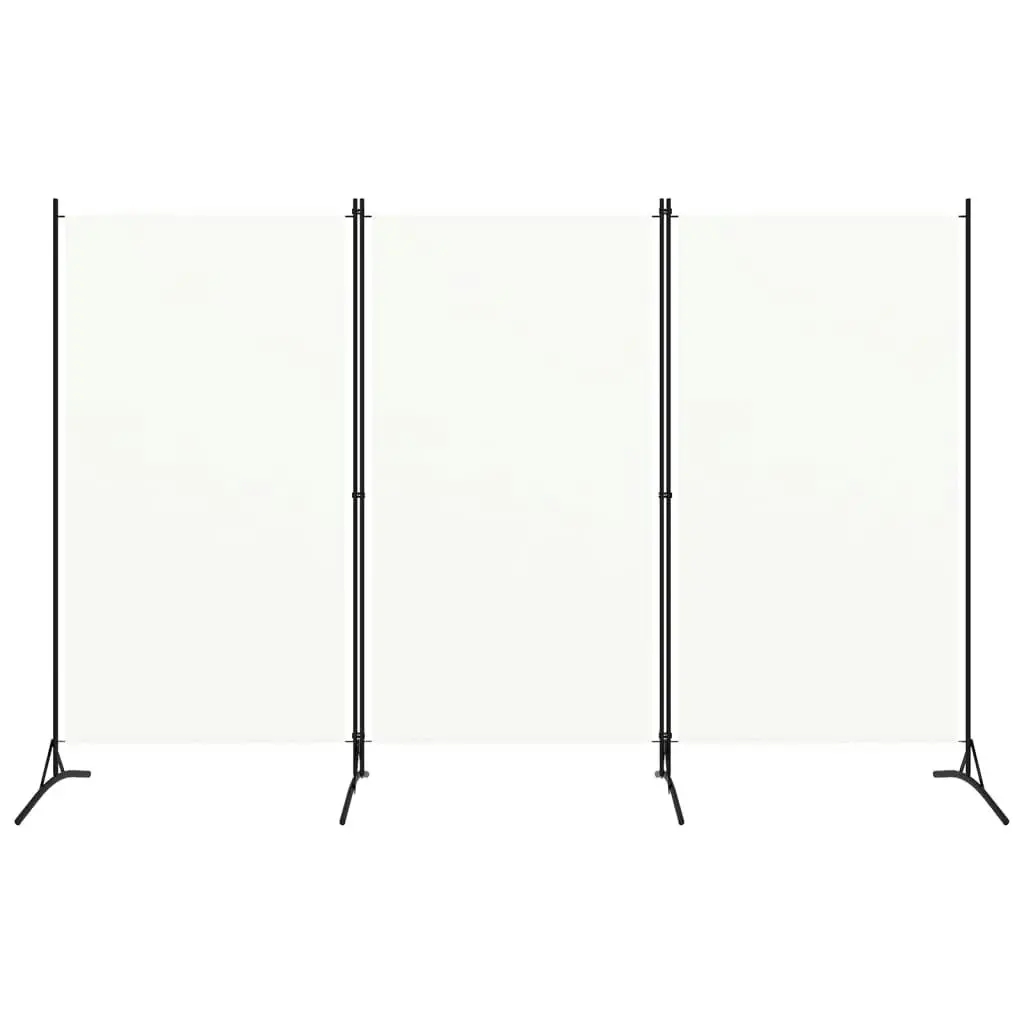 3-Panel Room Divider White 260x180 cm Fabric 320731