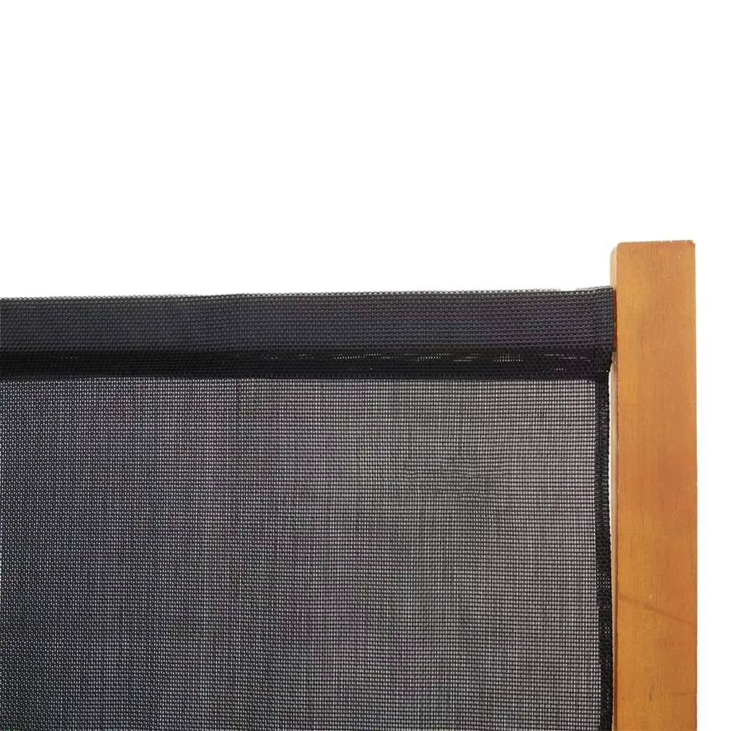 3-Panel Room Divider Black 210x180 cm 319179