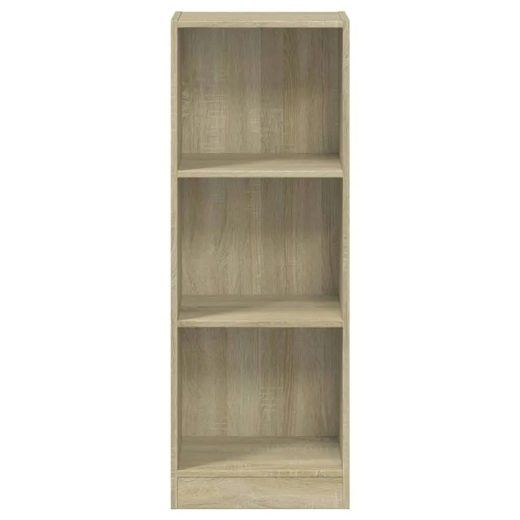 3-Tier Book Cabinet Sonoma Oak 40x24x109 cm Engineered Wood 800831