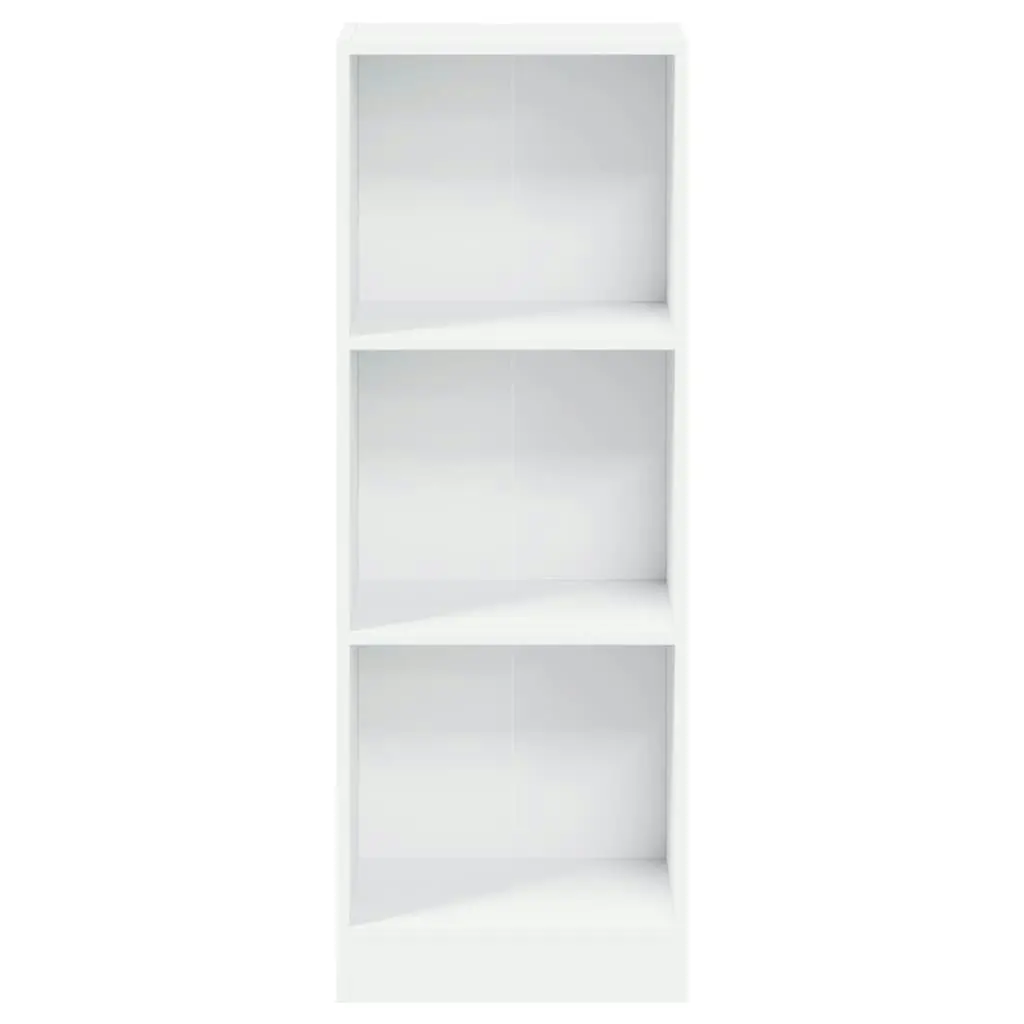 3-Tier Book Cabinet White 40x24x109 cm Engineered Wood 800828