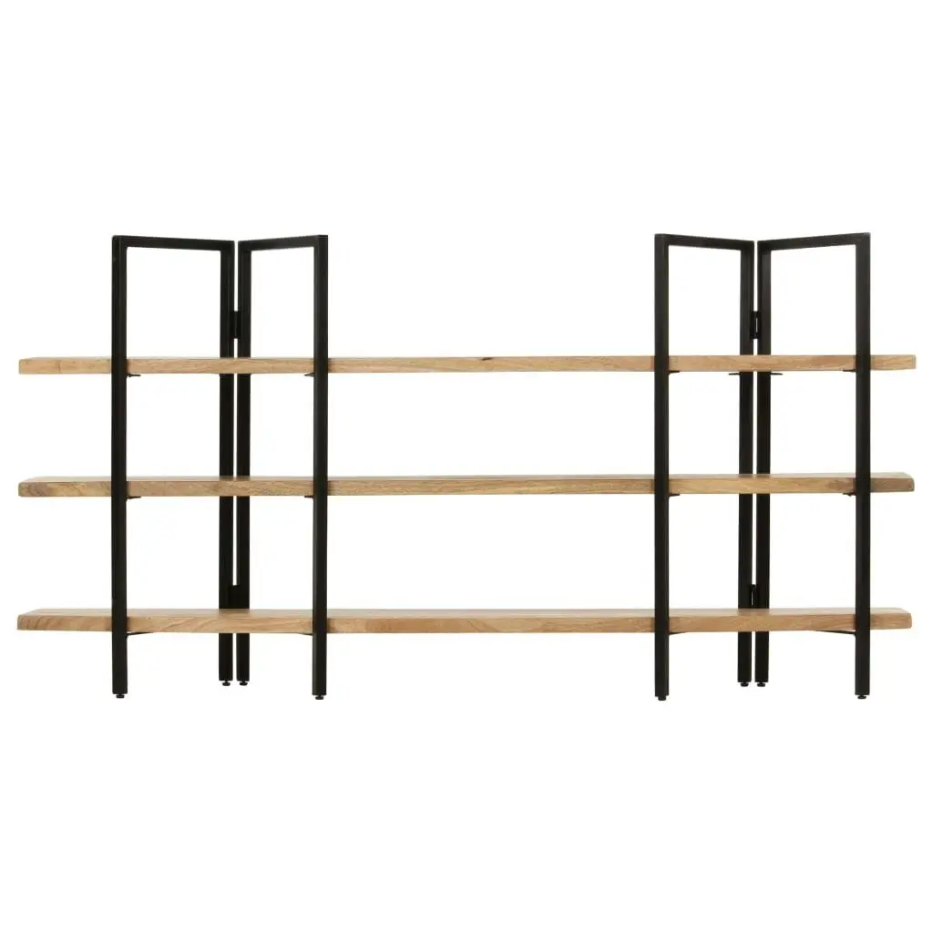 3-Tier Bookcase 160x31x80 cm Solid Mango Wood 286604