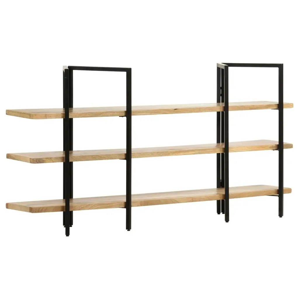 3-Tier Bookcase 160x31x80 cm Solid Mango Wood 286604