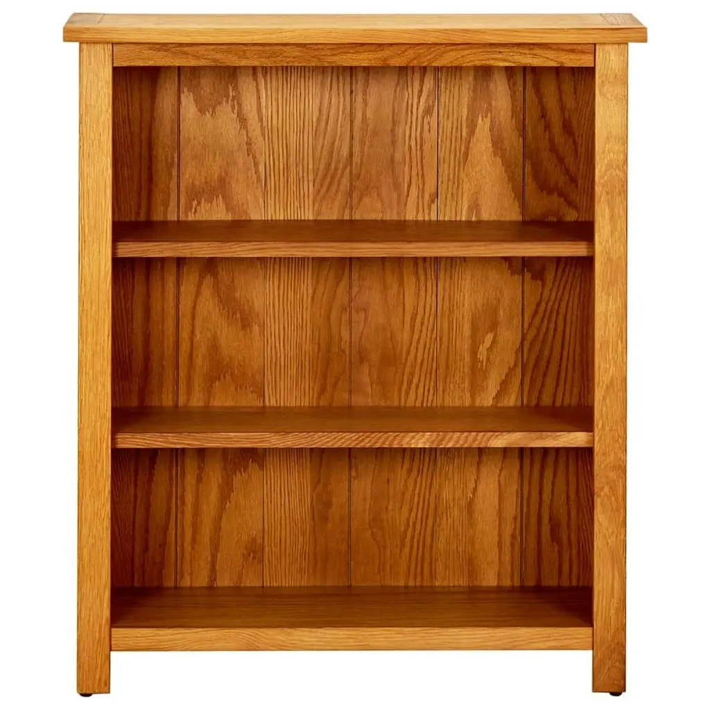 3-Tier Bookcase 70x22.5x82 cm Solid Oak Wood 244468