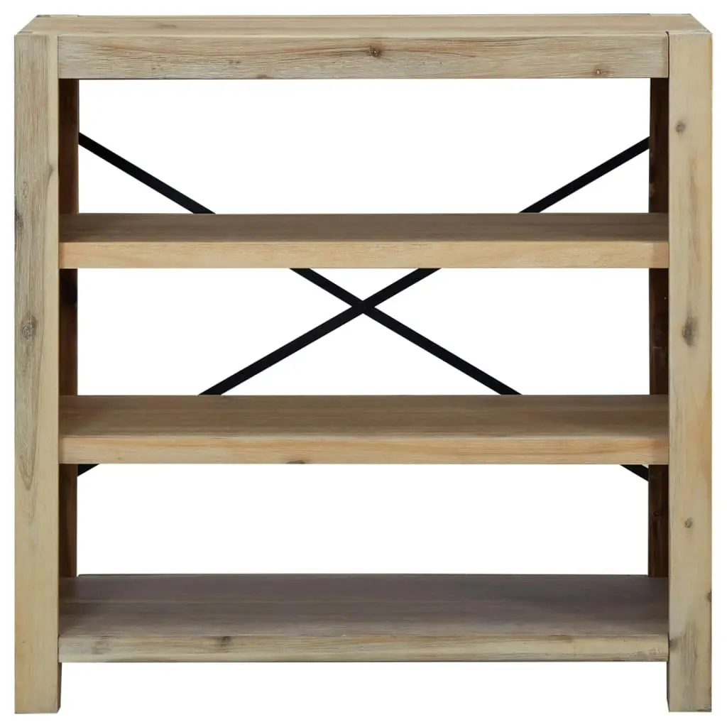 3-Tier Bookcase 80x30x80 cm Solid Wood Acacia 345086