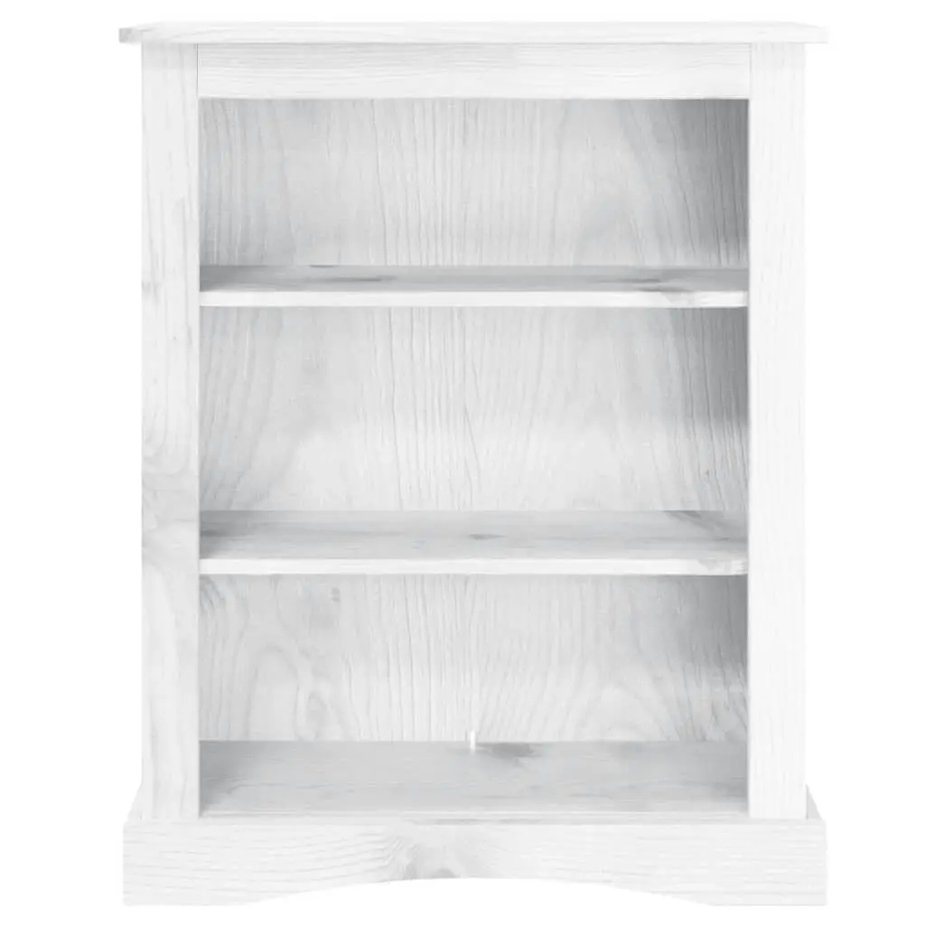 3-Tier Bookcase Mexican Pine Corona Range White 81x29x100 cm 282640