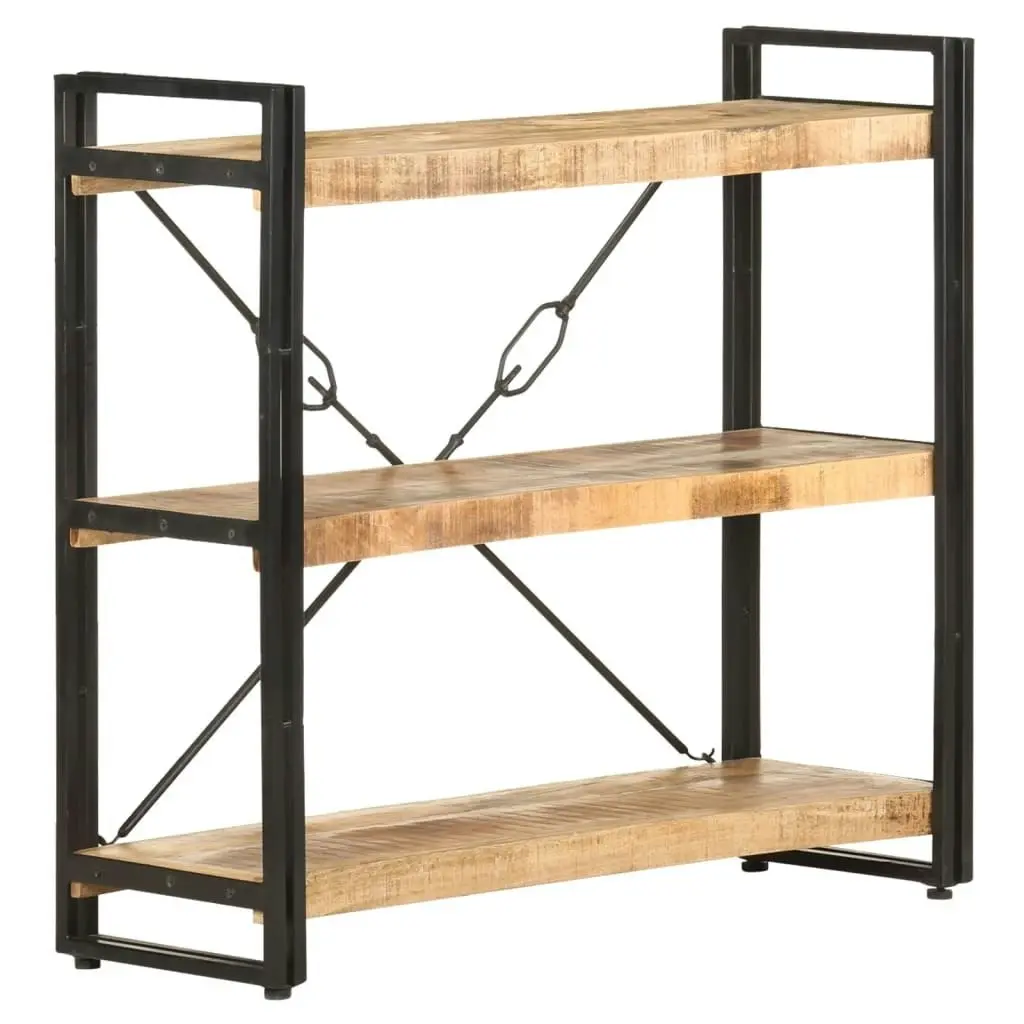 3-Tier Bookcase 90x30x80 cm Solid Mango Wood 320619